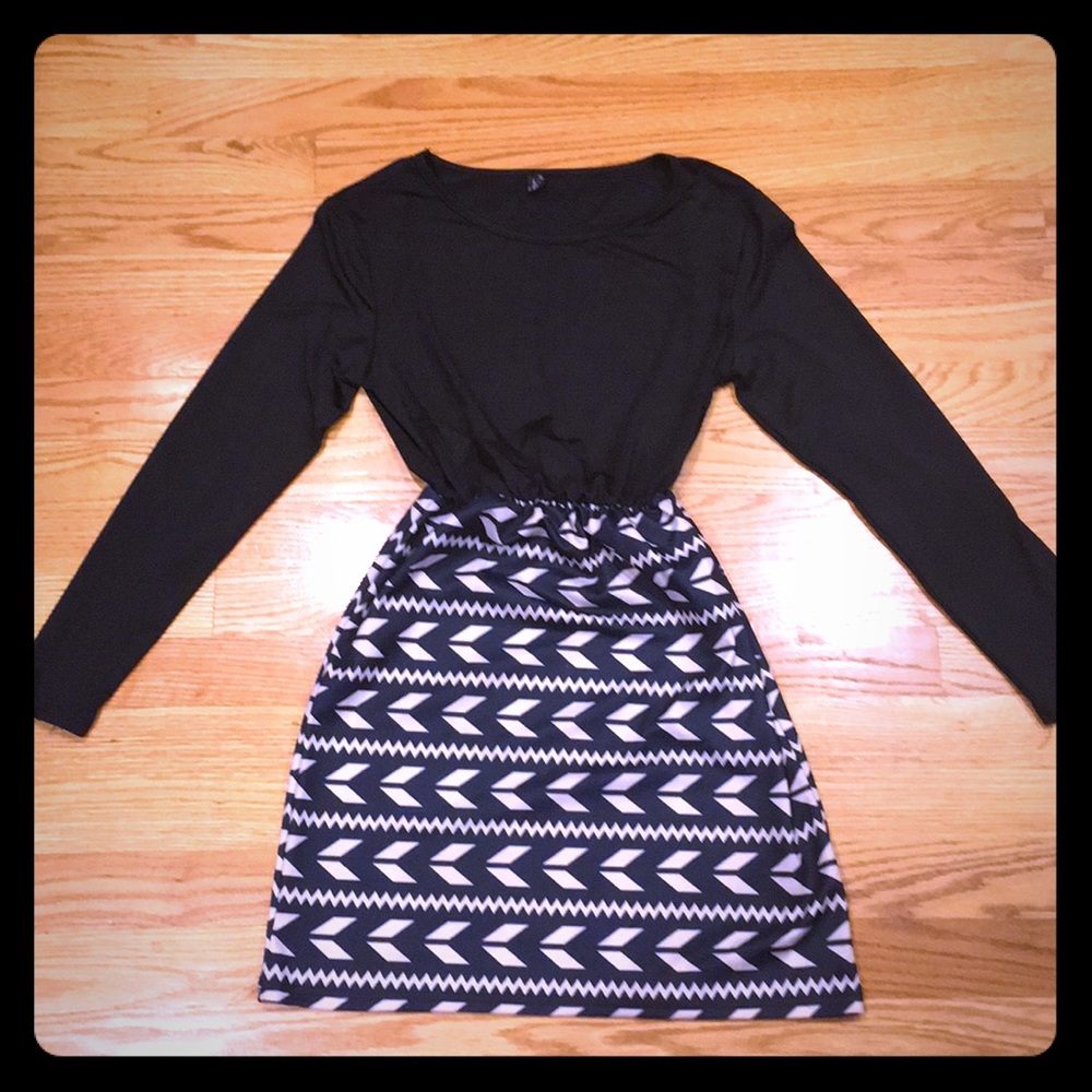 *3 for $30* KIVENST HIGH FASHION || chevron dress